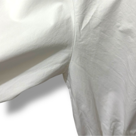 Zara | NWOT Turkey 100% Cotton White Poplin Wrap Shirt Dress (size M) - Picture 7 of 15